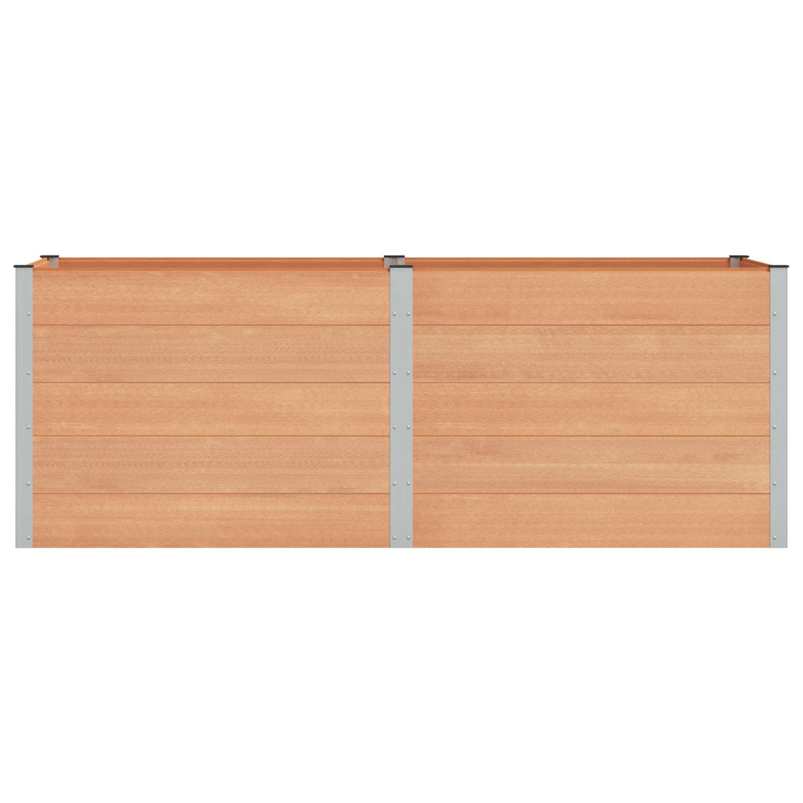 vidaXL Podniesiona rabata ogrodowa brązowy 250 x 100 x 91 cm