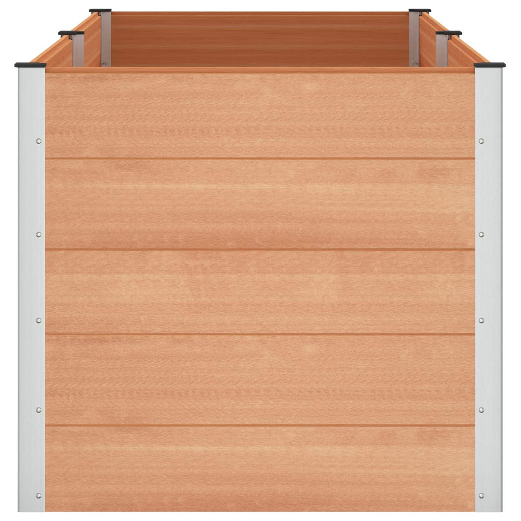 vidaXL Podniesiona rabata ogrodowa brązowy 250 x 100 x 91 cm
