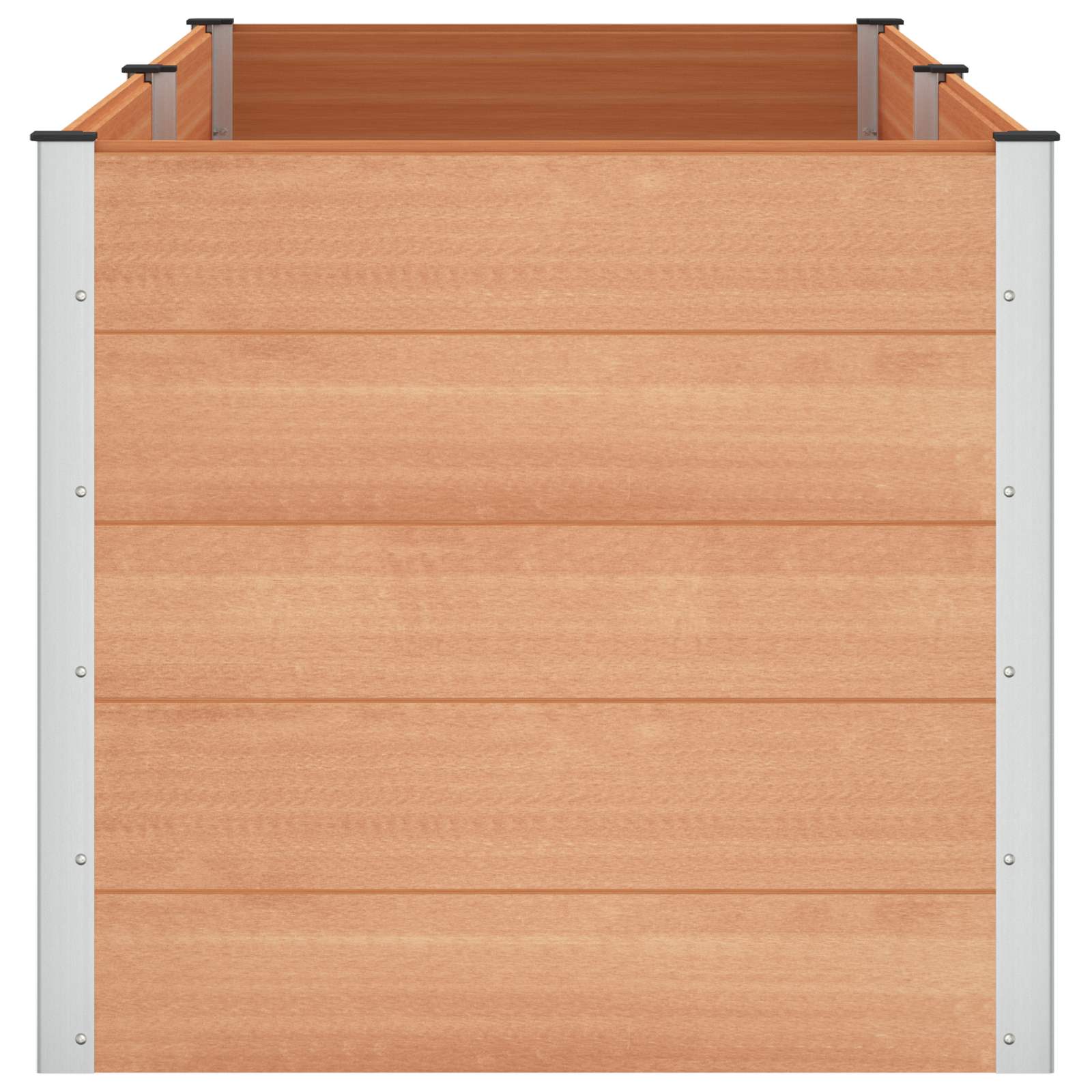vidaXL Podniesiona rabata ogrodowa brązowy 250 x 100 x 91 cm