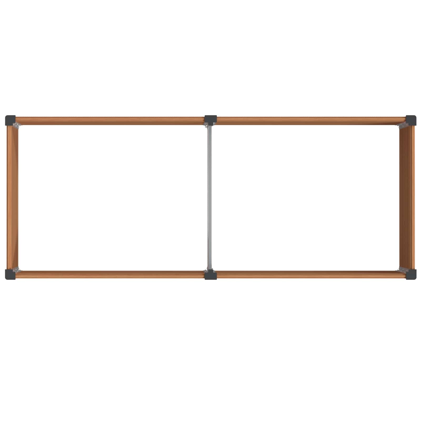vidaXL Podniesiona rabata ogrodowa brązowy 250 x 100 x 91 cm