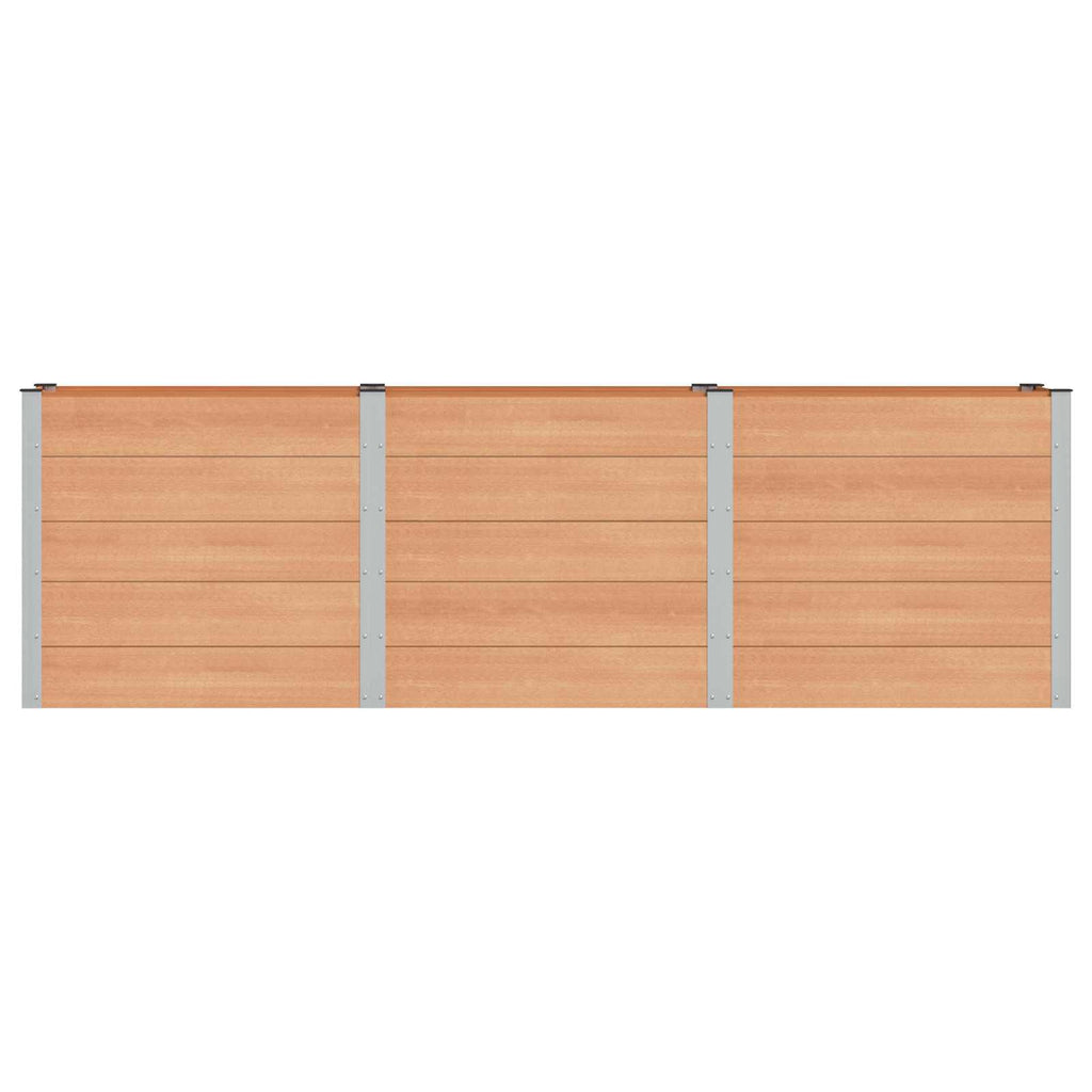 vidaXL Podniesiona rabata ogrodowa brązowy 300 x 50 x 91 cm