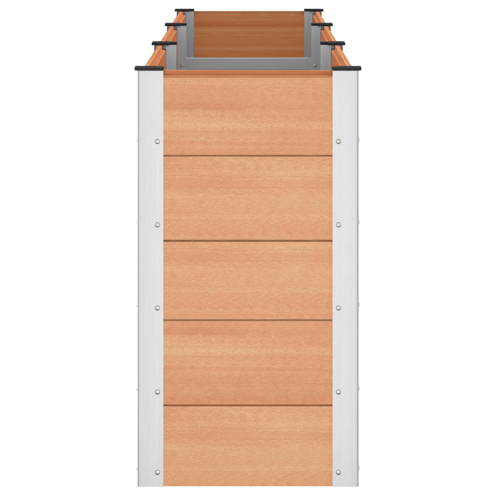 vidaXL Podniesiona rabata ogrodowa brązowy 300 x 50 x 91 cm