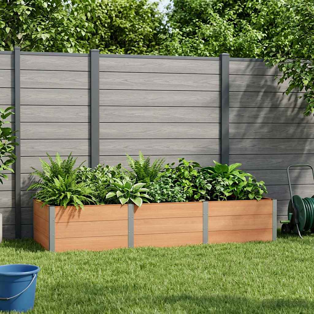 vidaXL Podniesiona rabata ogrodowa brązowy 300 x 100 x 54 cm
