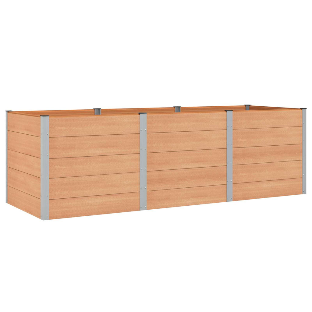 vidaXL Podniesiona rabata ogrodowa brązowy 300 x 100 x 91 cm