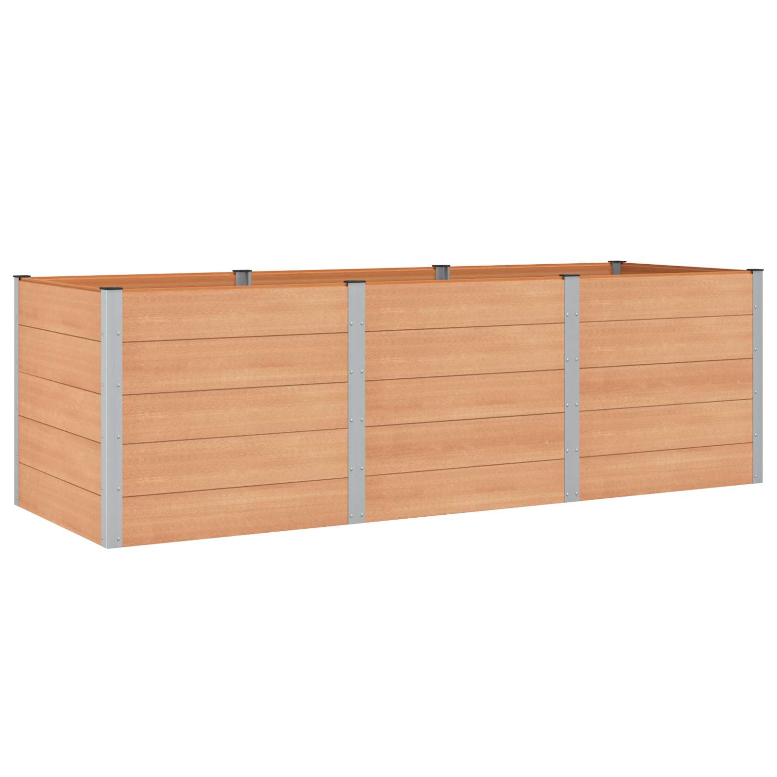 vidaXL Podniesiona rabata ogrodowa brązowy 300 x 100 x 91 cm