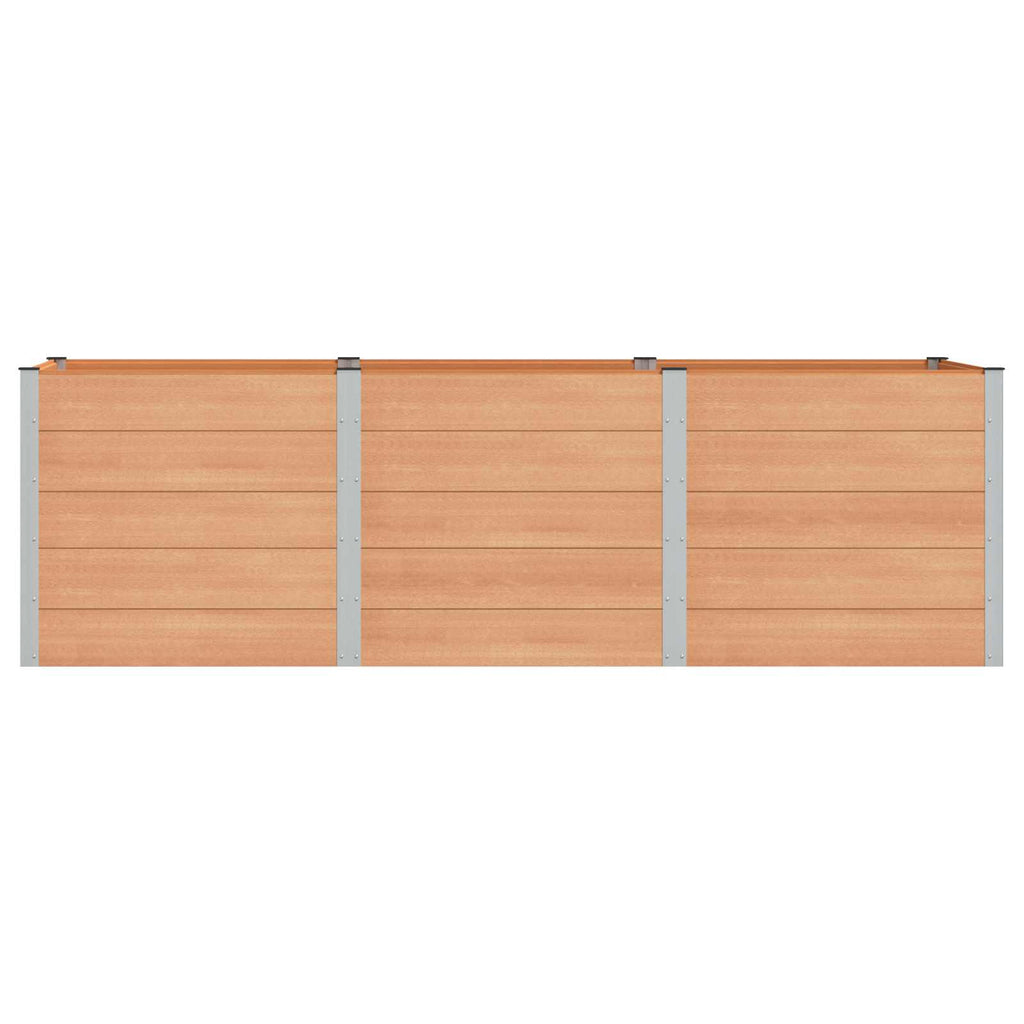 vidaXL Podniesiona rabata ogrodowa brązowy 300 x 100 x 91 cm