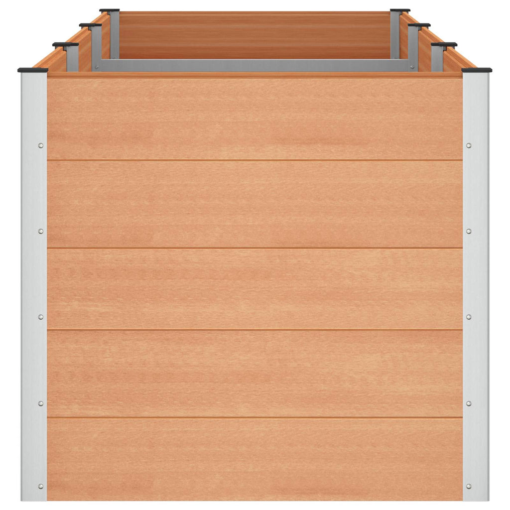 vidaXL Podniesiona rabata ogrodowa brązowy 300 x 100 x 91 cm