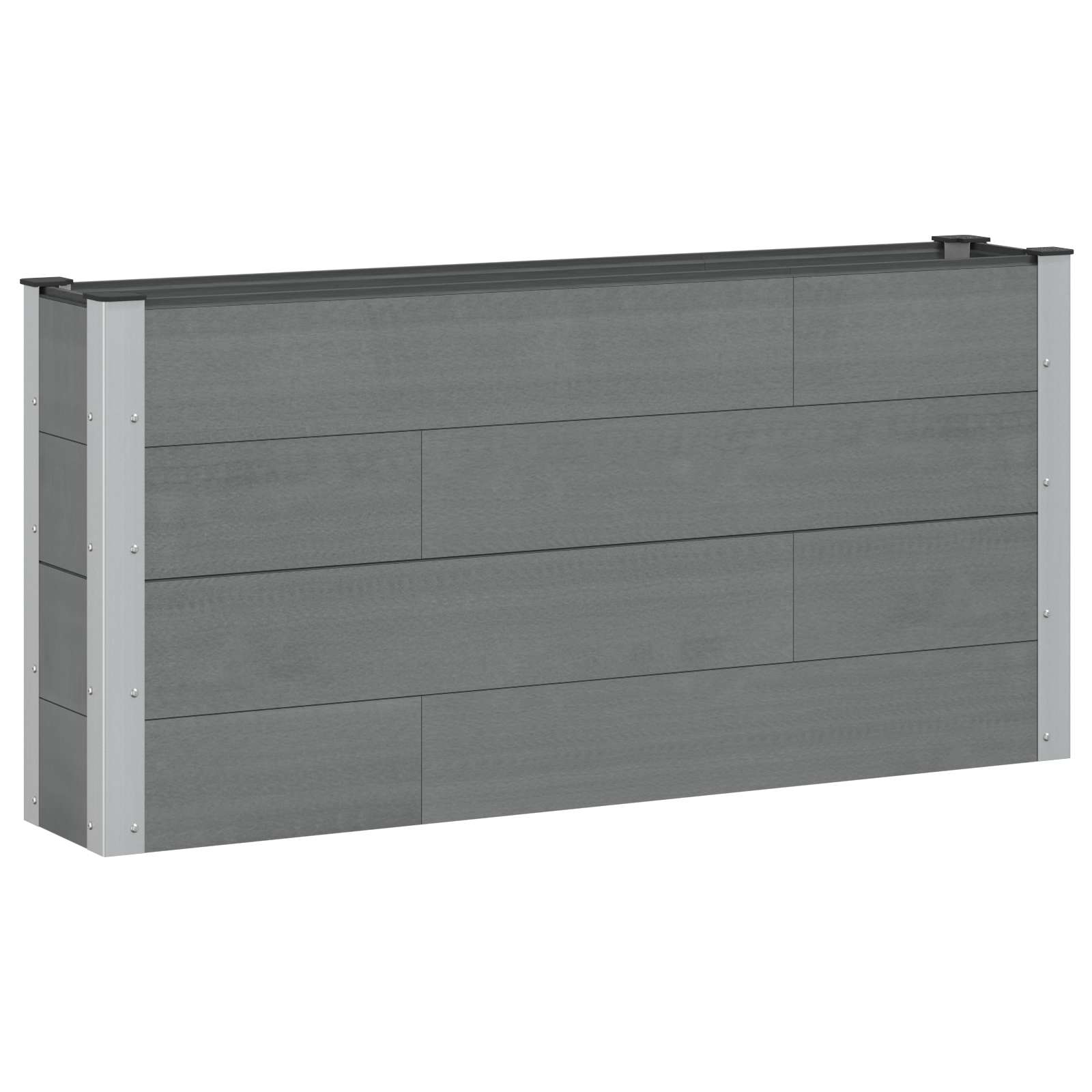 vidaXL Podniesiona rabata ogrodowa Szary 150 x 30 x 72 cm