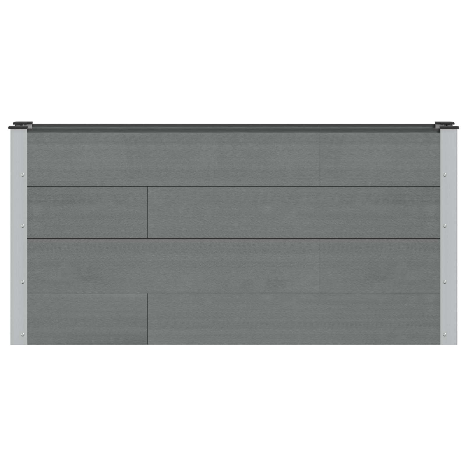 vidaXL Podniesiona rabata ogrodowa Szary 150 x 30 x 72 cm