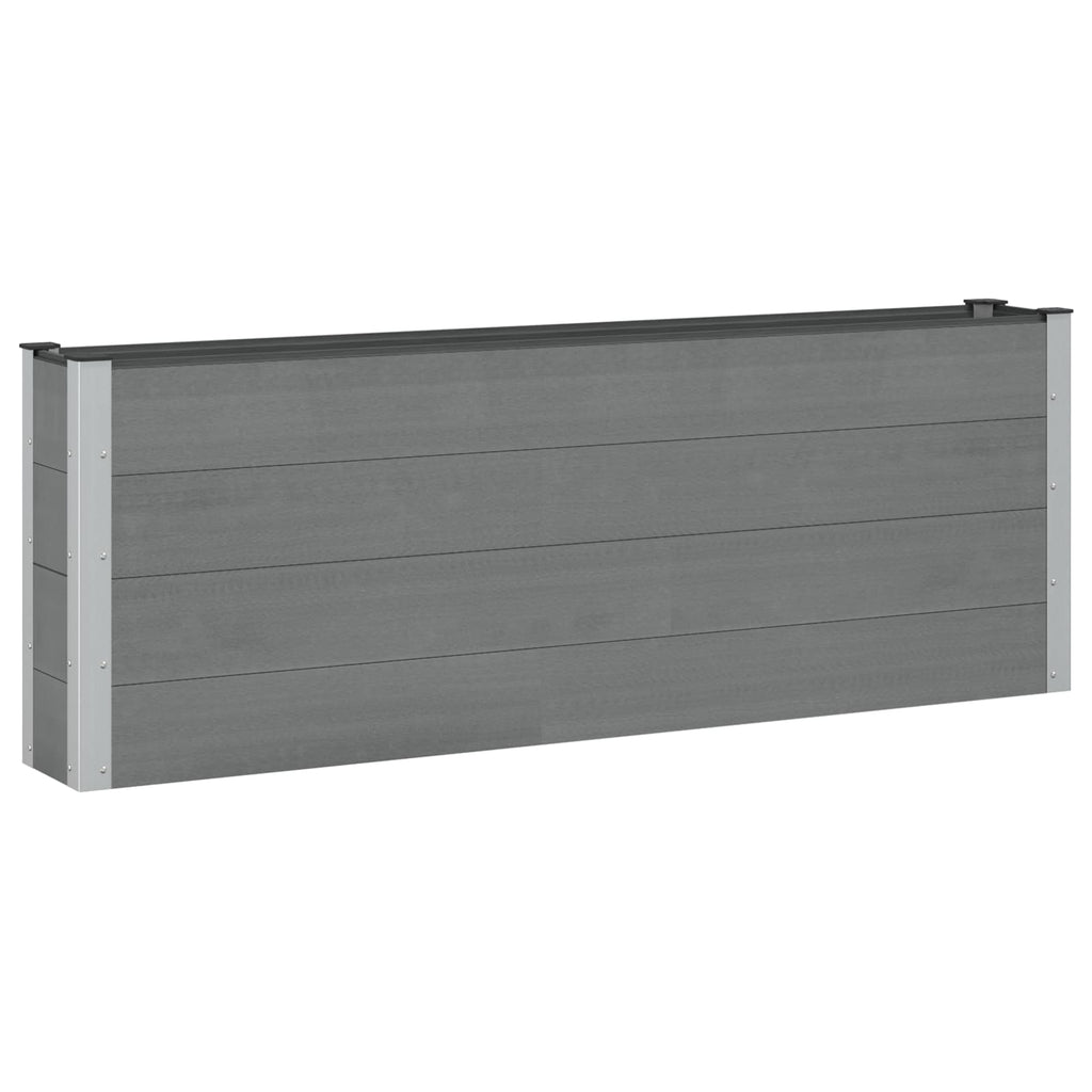 vidaXL Podniesiona rabata ogrodowa Szary 200 x 30 x 72 cm