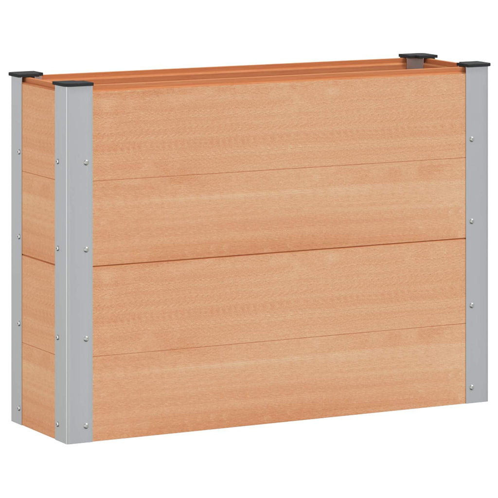 vidaXL Podniesiona rabata ogrodowa brązowy 100 x 30 x 72 cm