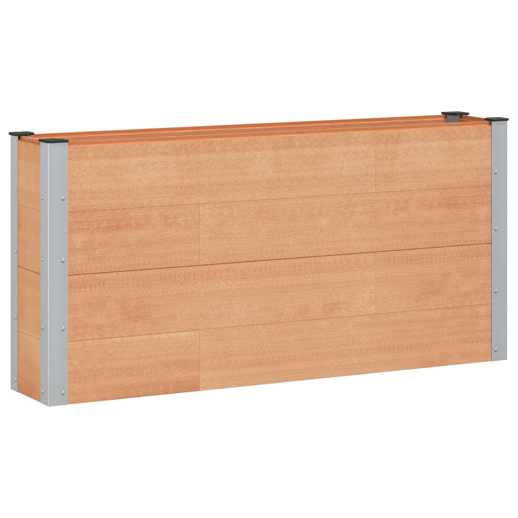 vidaXL Podniesiona rabata ogrodowa brązowy 150 x 30 x 72 cm