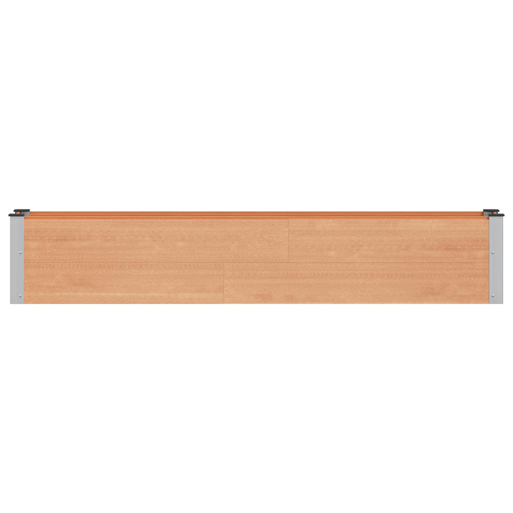 vidaXL Podniesiona rabata ogrodowa brązowy 200 x 30 x 36 cm