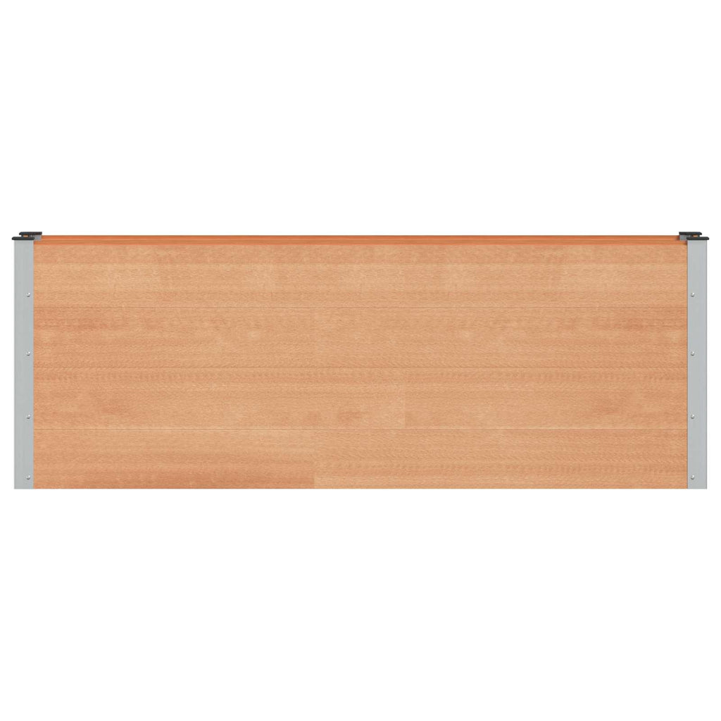 vidaXL Podniesiona rabata ogrodowa brązowy 200 x 30 x 72 cm
