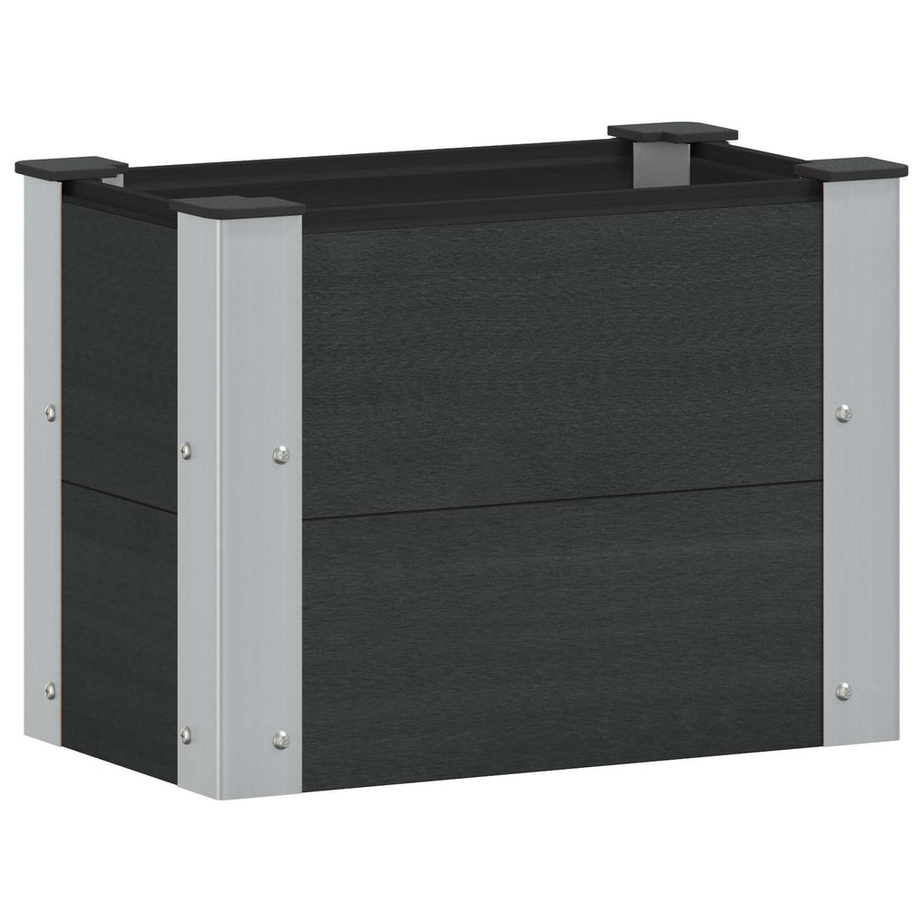 vidaXL Podniesiona rabata ogrodowa Czarny 50 x 30 x 36 cm