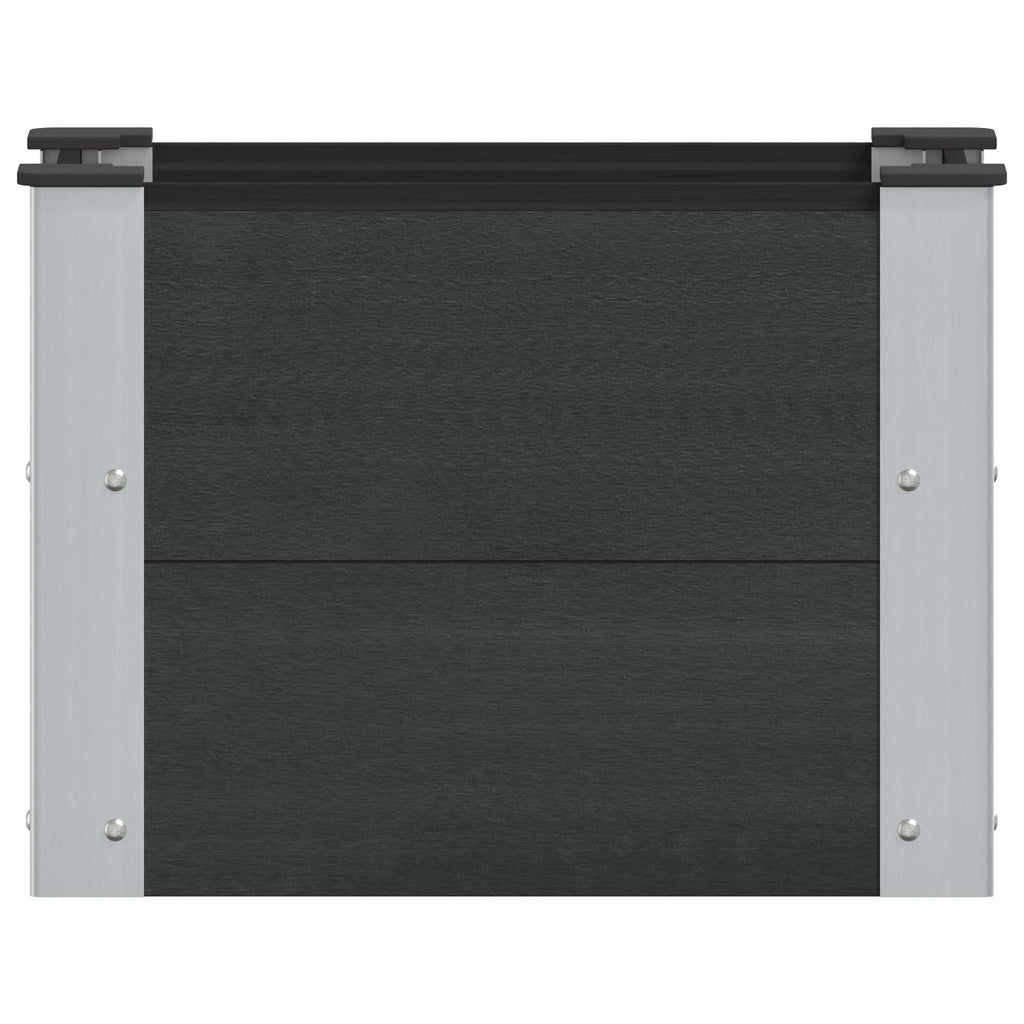 vidaXL Podniesiona rabata ogrodowa Czarny 50 x 30 x 36 cm