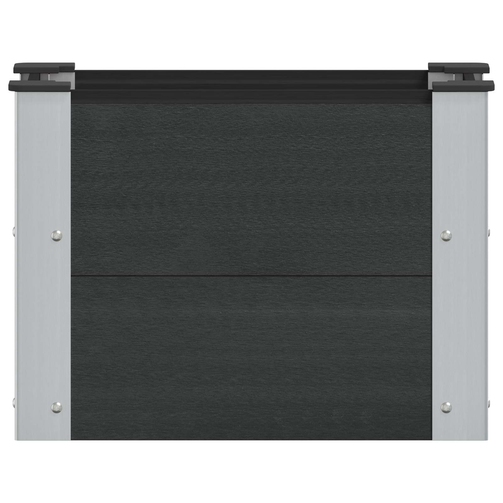 vidaXL Podniesiona rabata ogrodowa Czarny 50 x 30 x 36 cm