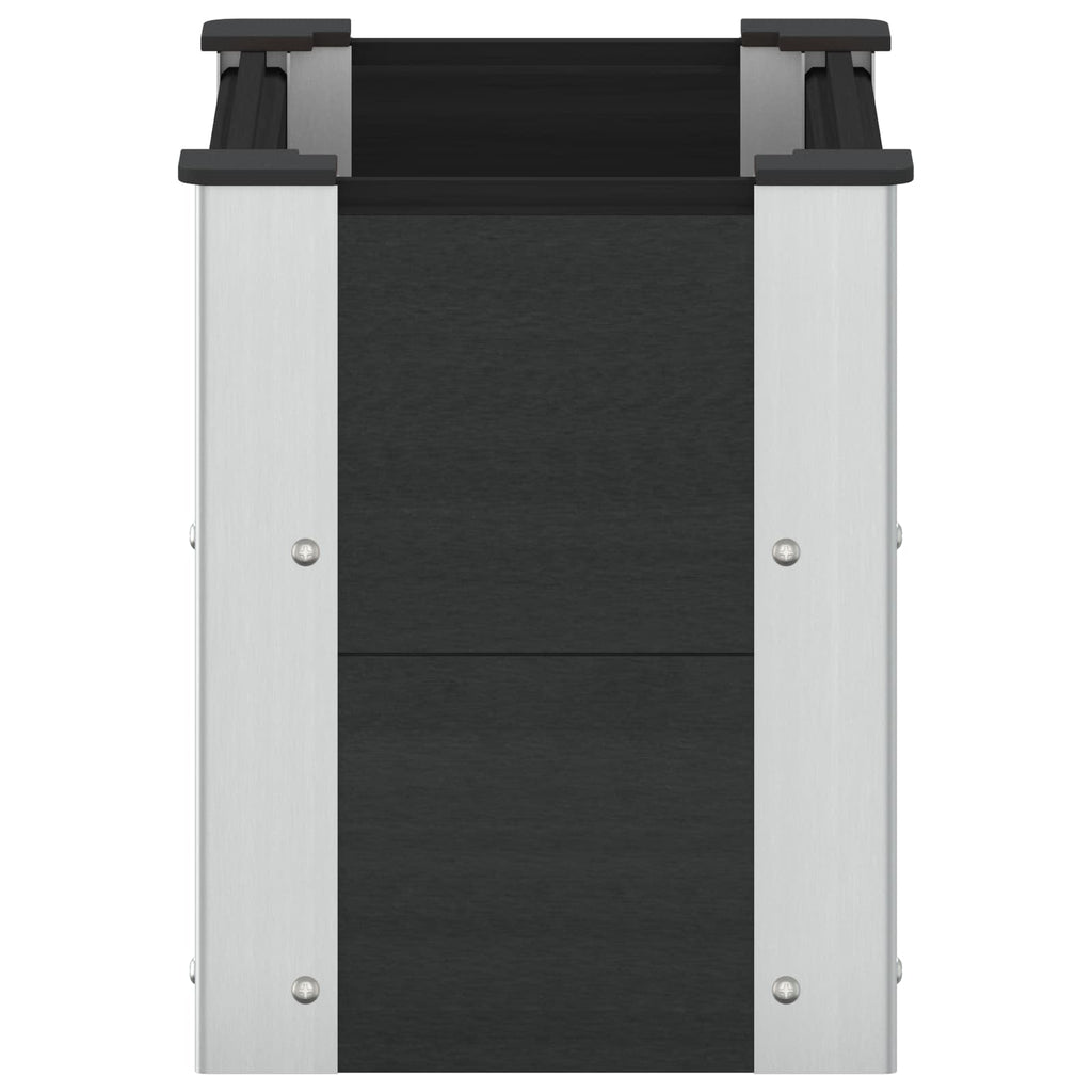 vidaXL Podniesiona rabata ogrodowa Czarny 50 x 30 x 36 cm