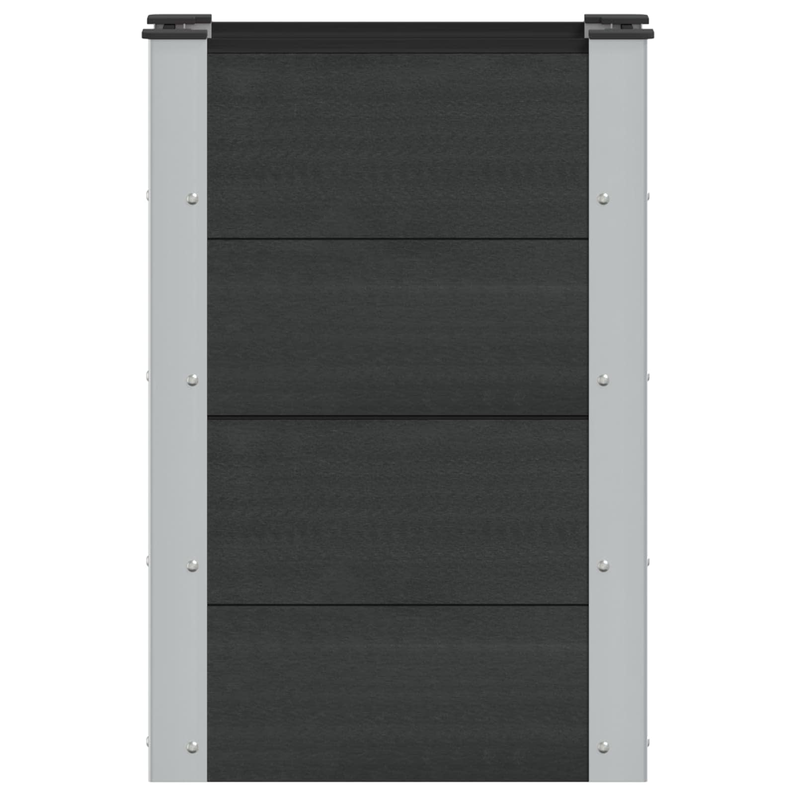 vidaXL Podniesiona rabata ogrodowa Czarny 50 x 30 x 72 cm