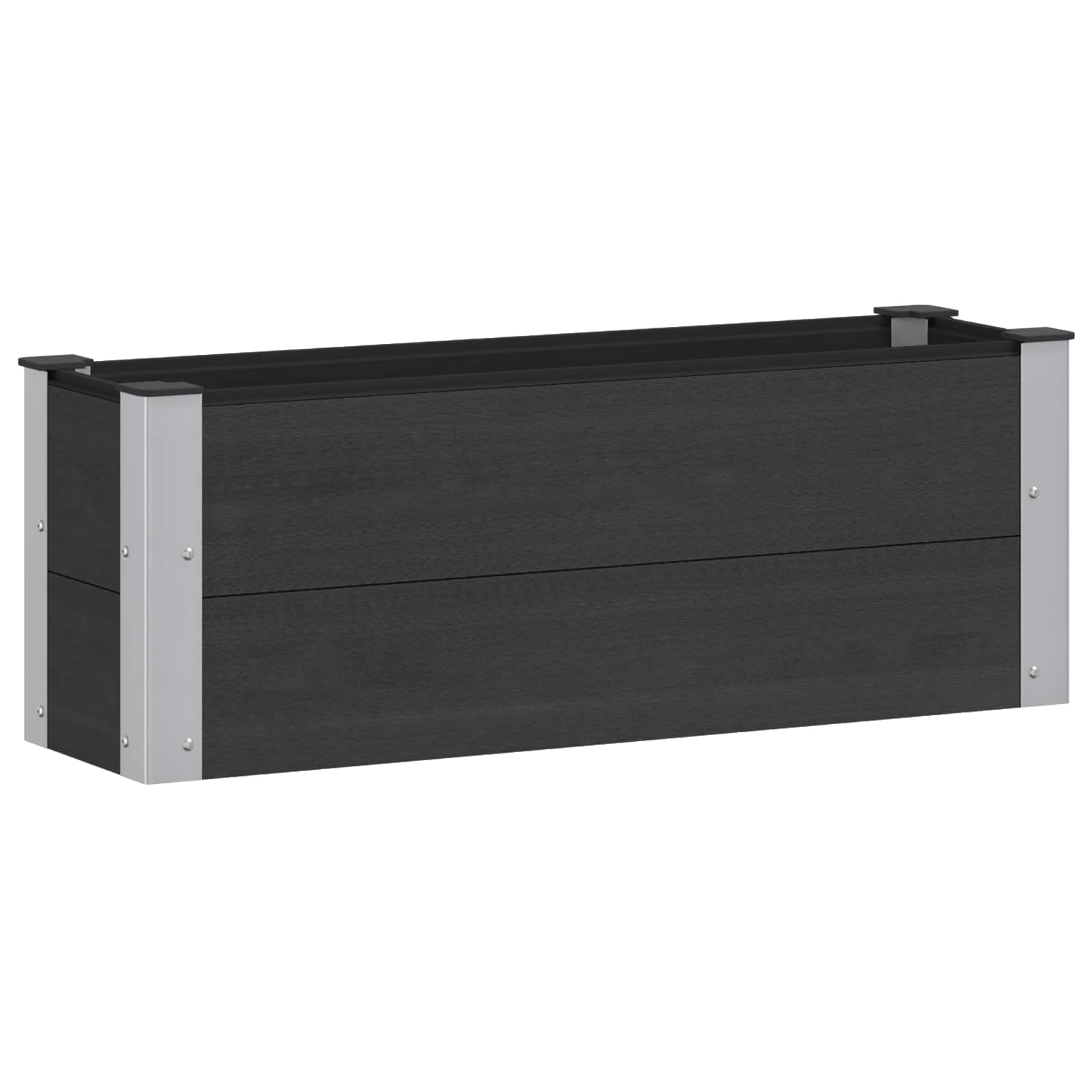 vidaXL Podniesiona rabata ogrodowa Czarny 100 x 30 x 36 cm