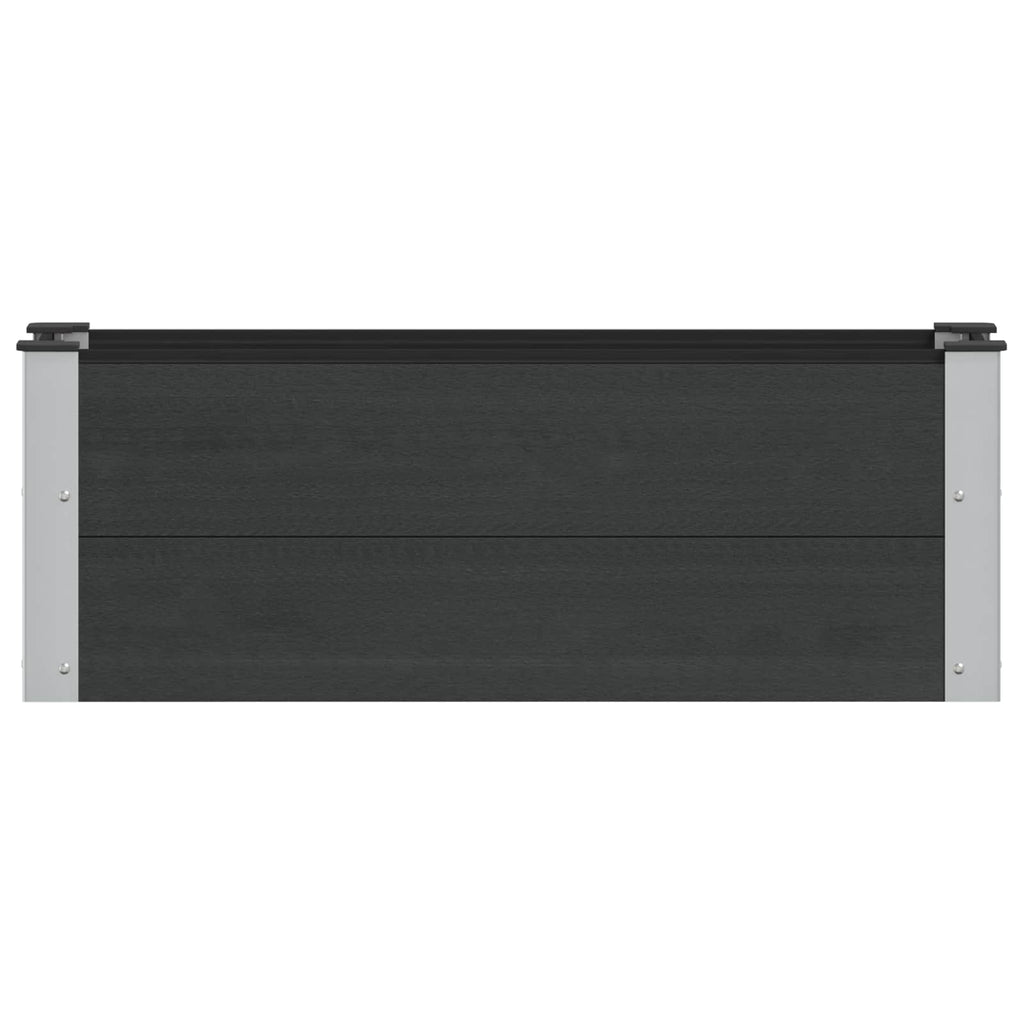 vidaXL Podniesiona rabata ogrodowa Czarny 100 x 30 x 36 cm