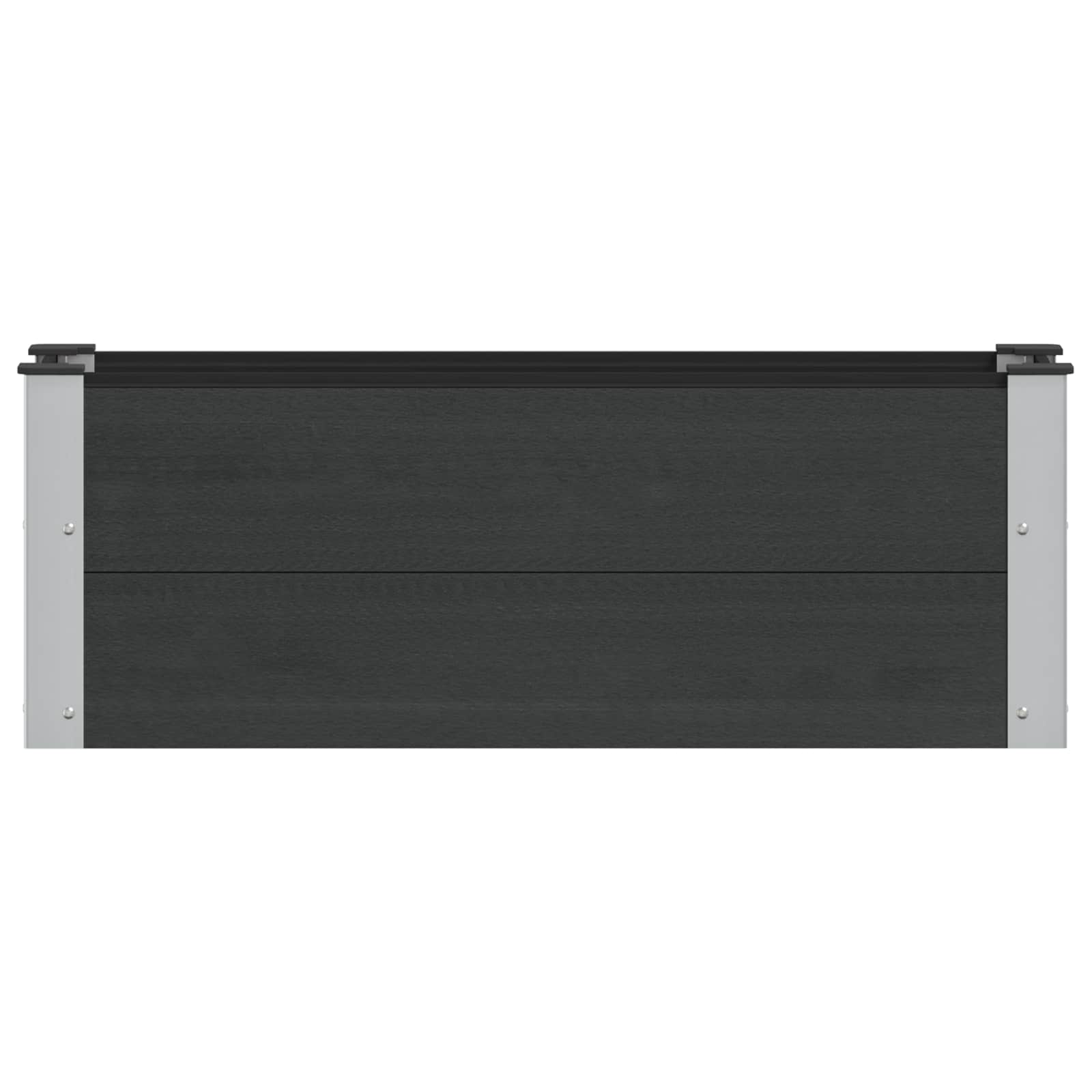 vidaXL Podniesiona rabata ogrodowa Czarny 100 x 30 x 36 cm