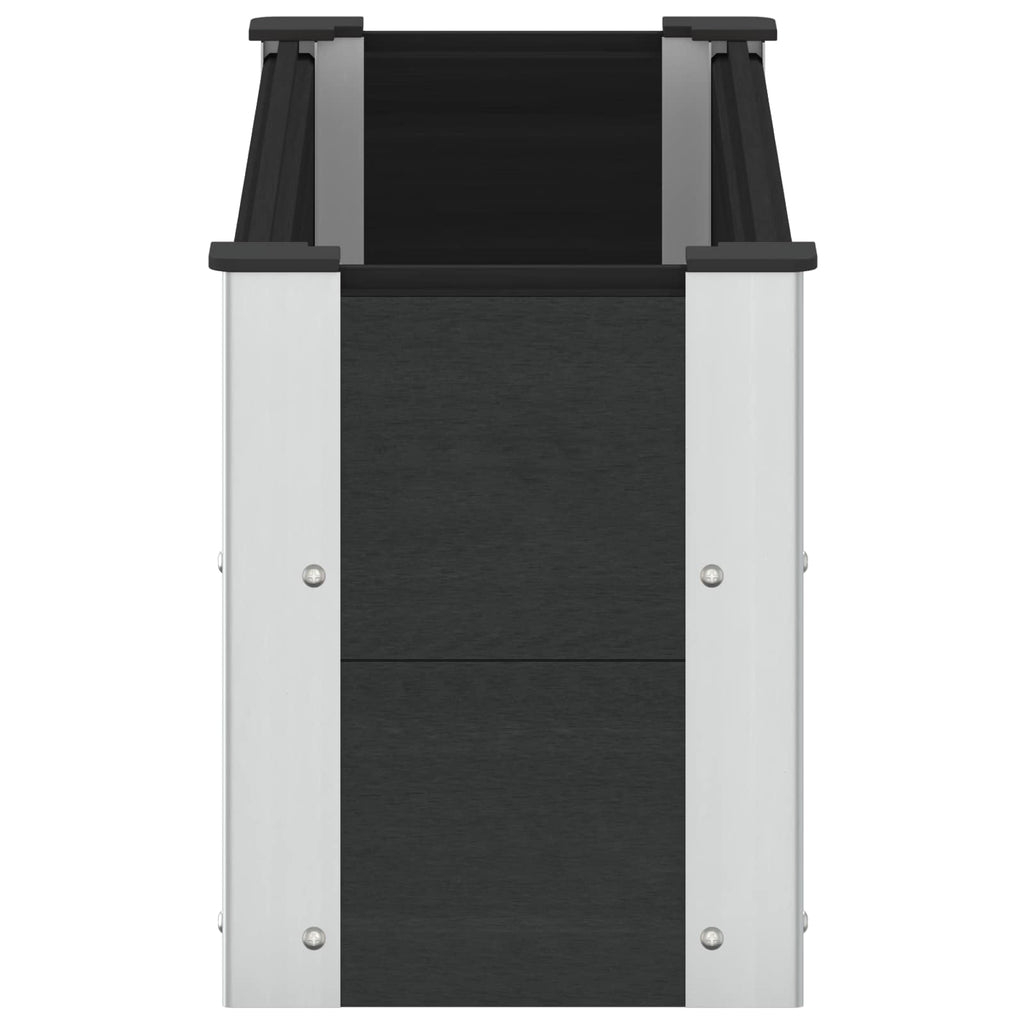 vidaXL Podniesiona rabata ogrodowa Czarny 100 x 30 x 36 cm