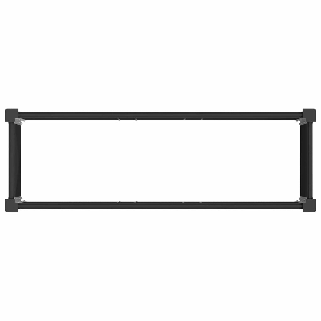 vidaXL Podniesiona rabata ogrodowa Czarny 100 x 30 x 36 cm
