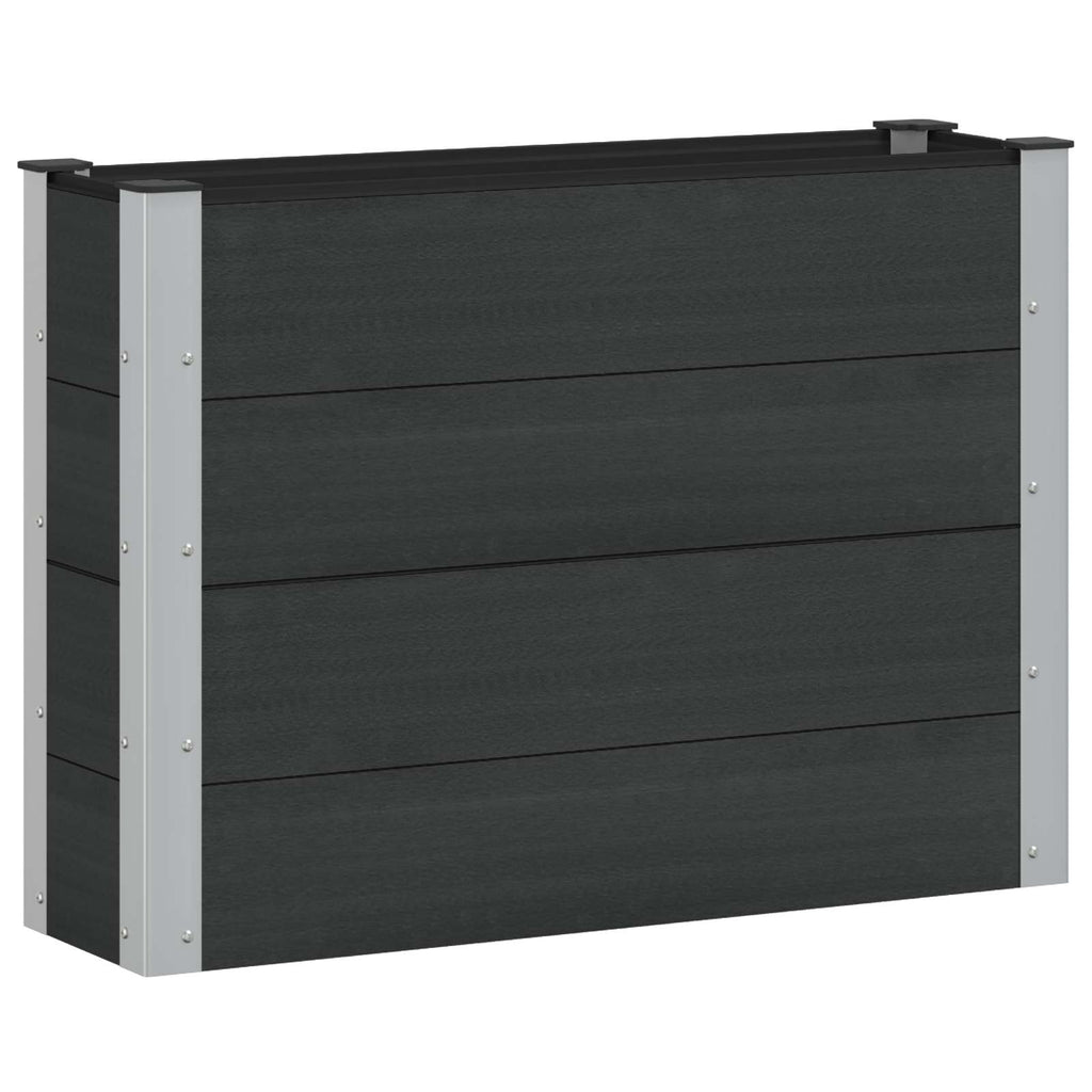 vidaXL Podniesiona rabata ogrodowa Czarny 100 x 30 x 72 cm