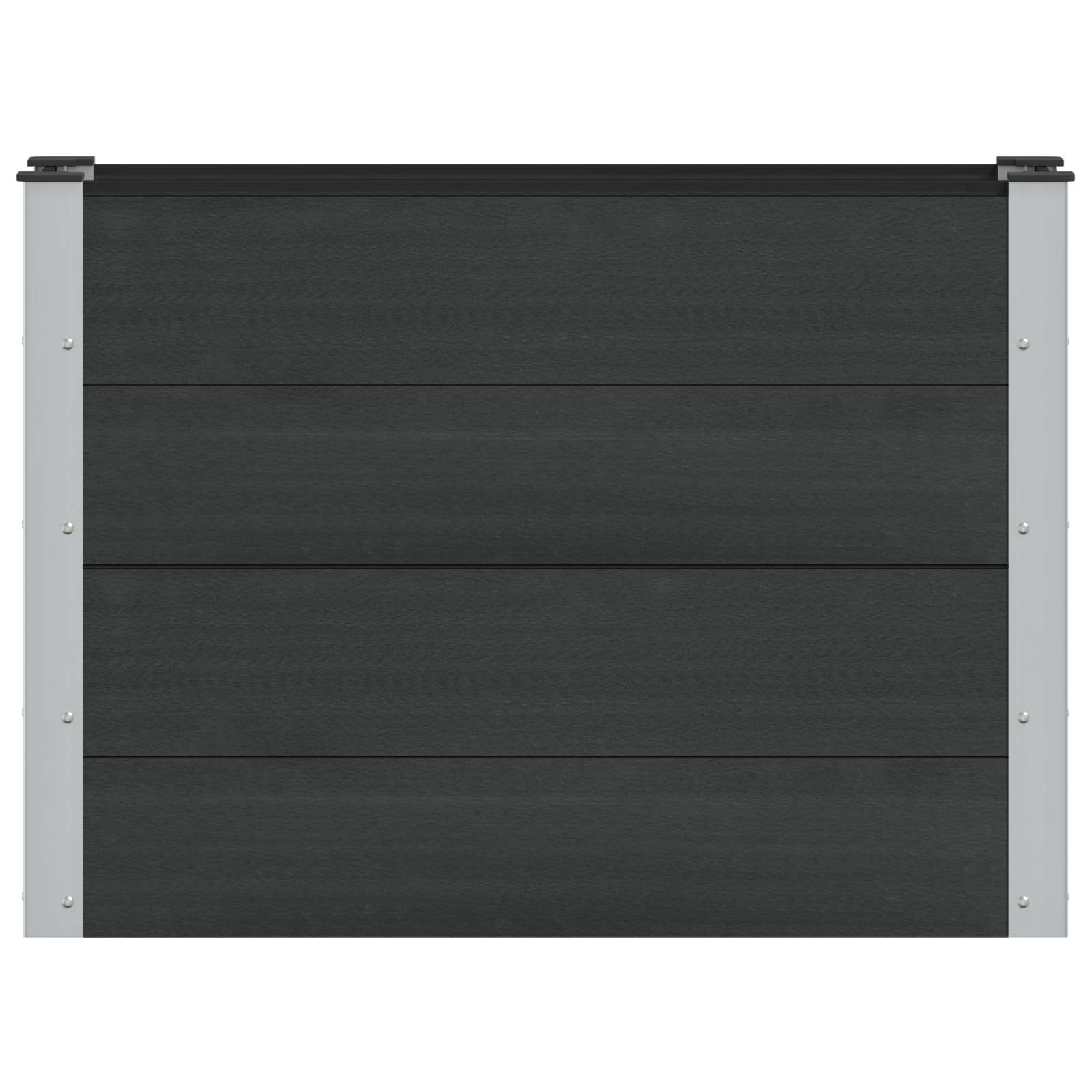 vidaXL Podniesiona rabata ogrodowa Czarny 100 x 30 x 72 cm