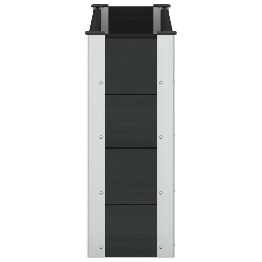 vidaXL Podniesiona rabata ogrodowa Czarny 100 x 30 x 72 cm