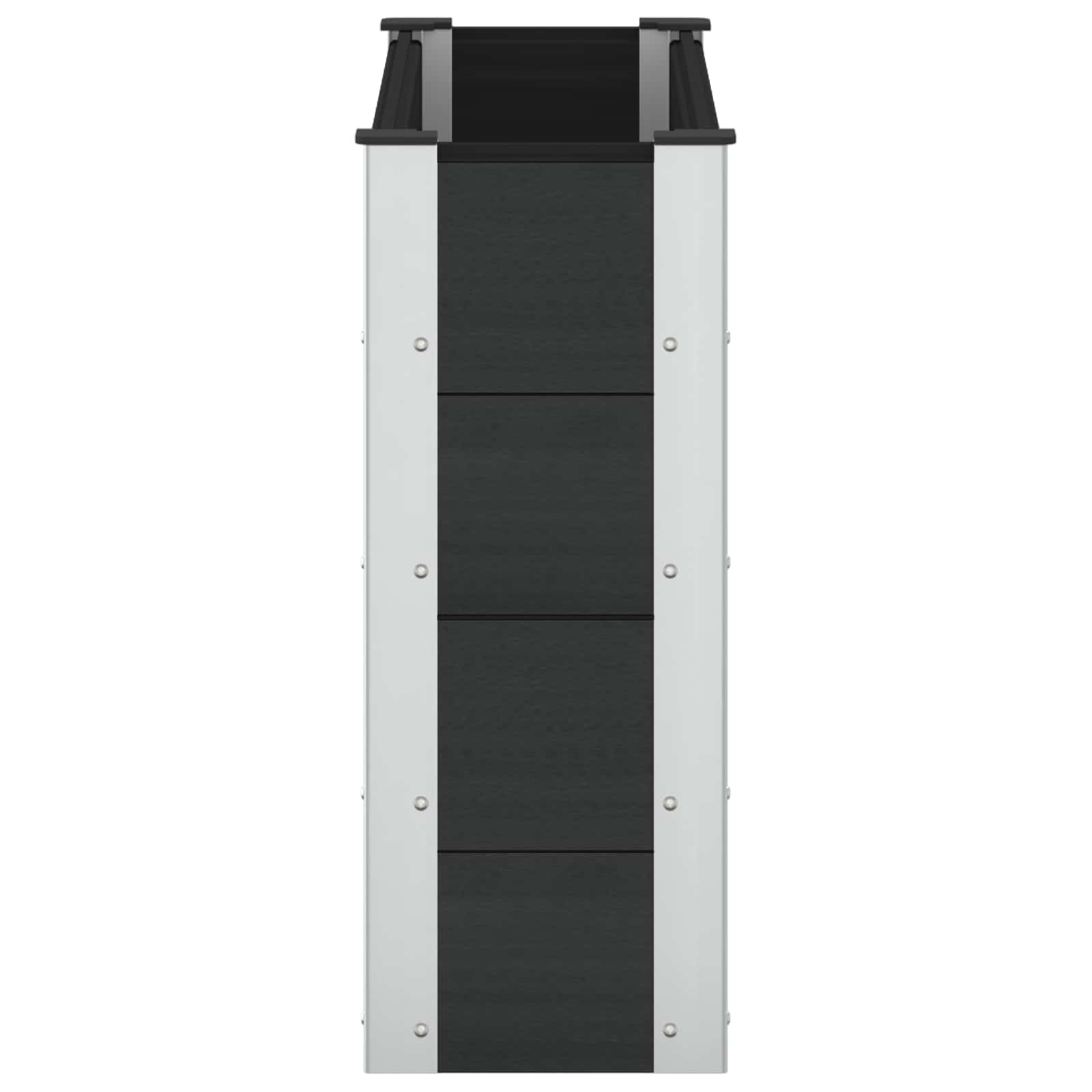 vidaXL Podniesiona rabata ogrodowa Czarny 100 x 30 x 72 cm