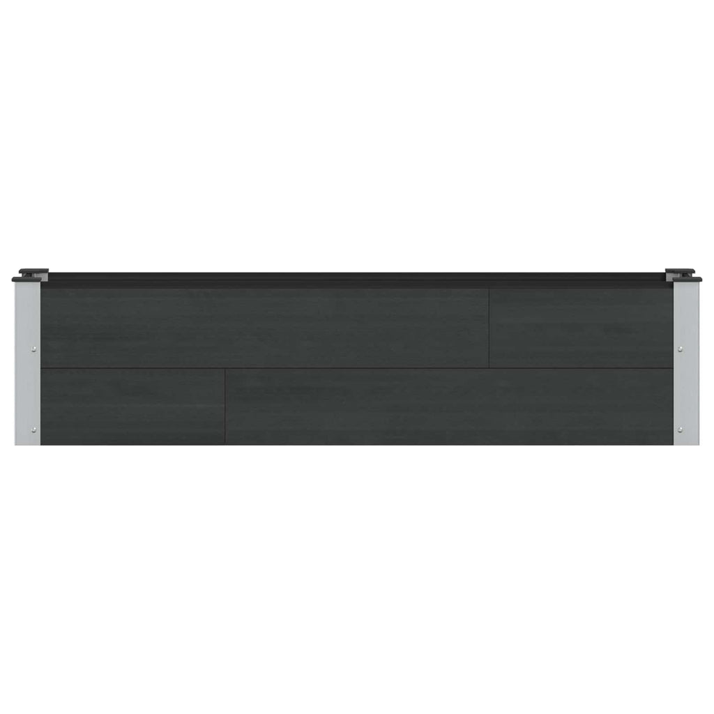vidaXL Podniesiona rabata ogrodowa Czarny 150 x 30 x 36 cm