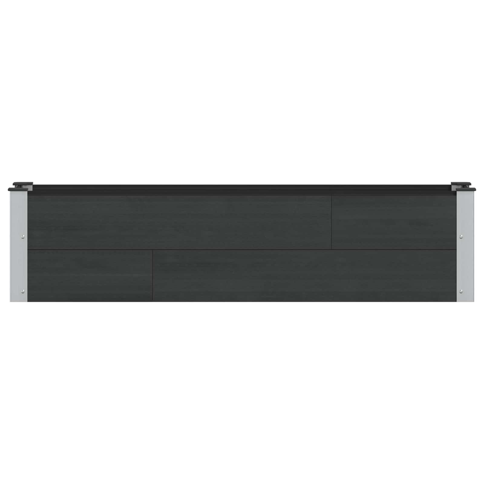 vidaXL Podniesiona rabata ogrodowa Czarny 150 x 30 x 36 cm