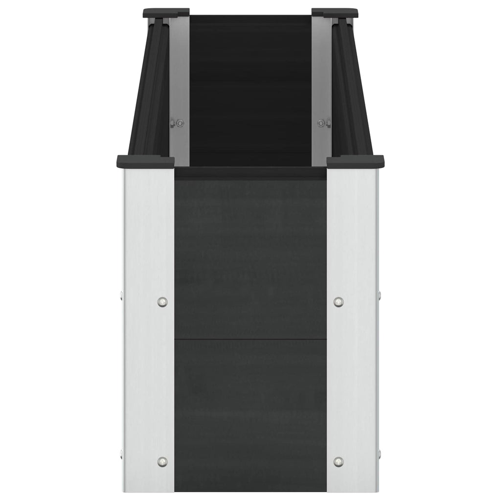 vidaXL Podniesiona rabata ogrodowa Czarny 150 x 30 x 36 cm