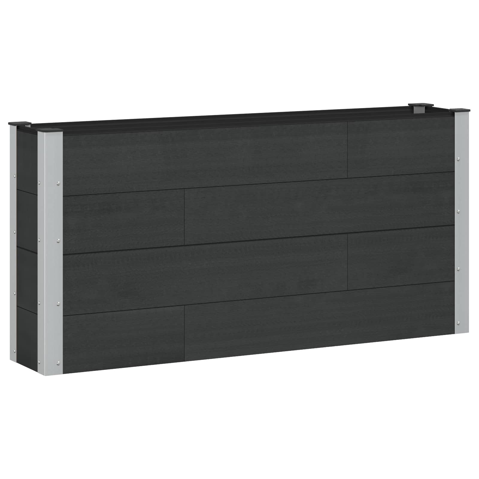 vidaXL Podniesiona rabata ogrodowa Czarny 150 x 30 x 72 cm