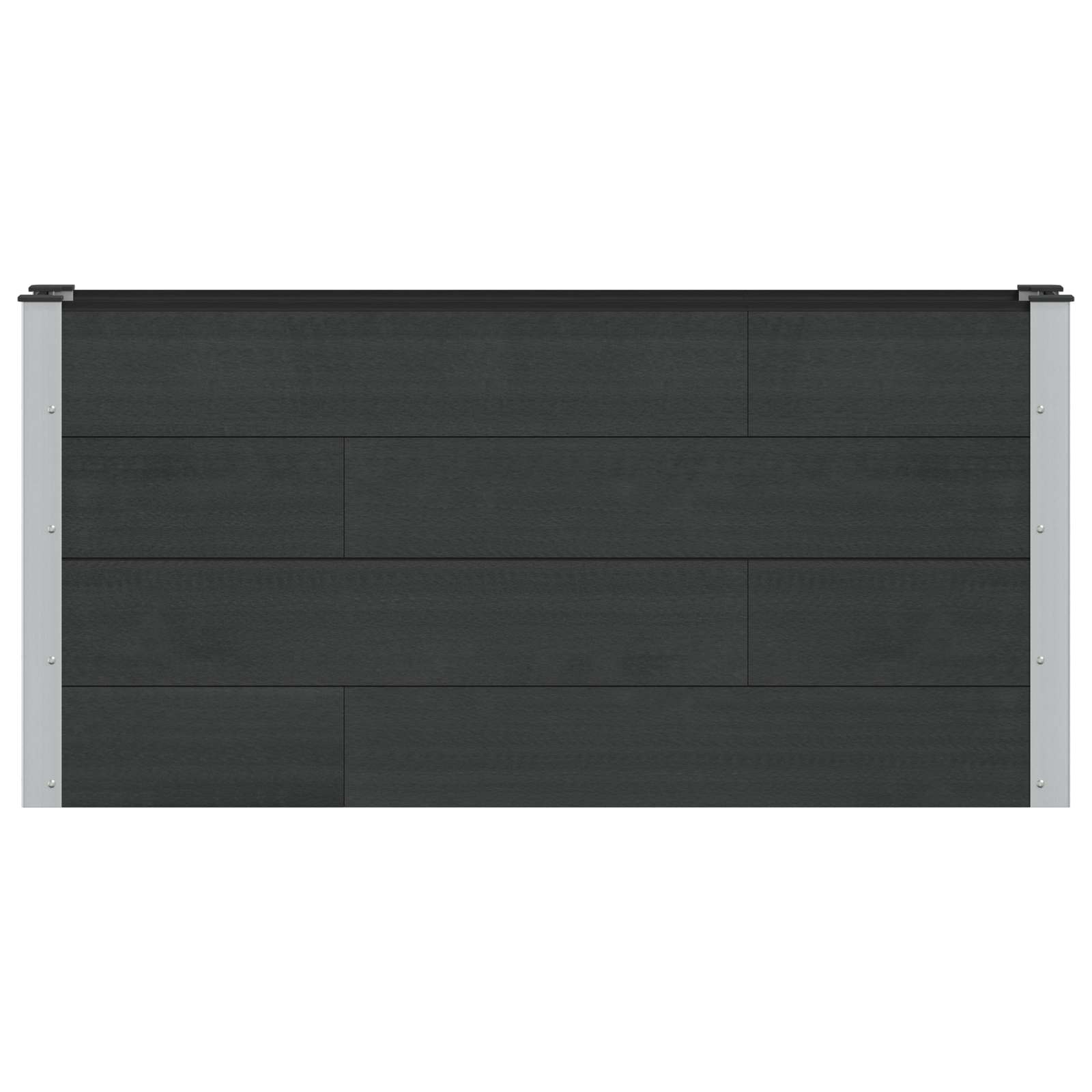 vidaXL Podniesiona rabata ogrodowa Czarny 150 x 30 x 72 cm