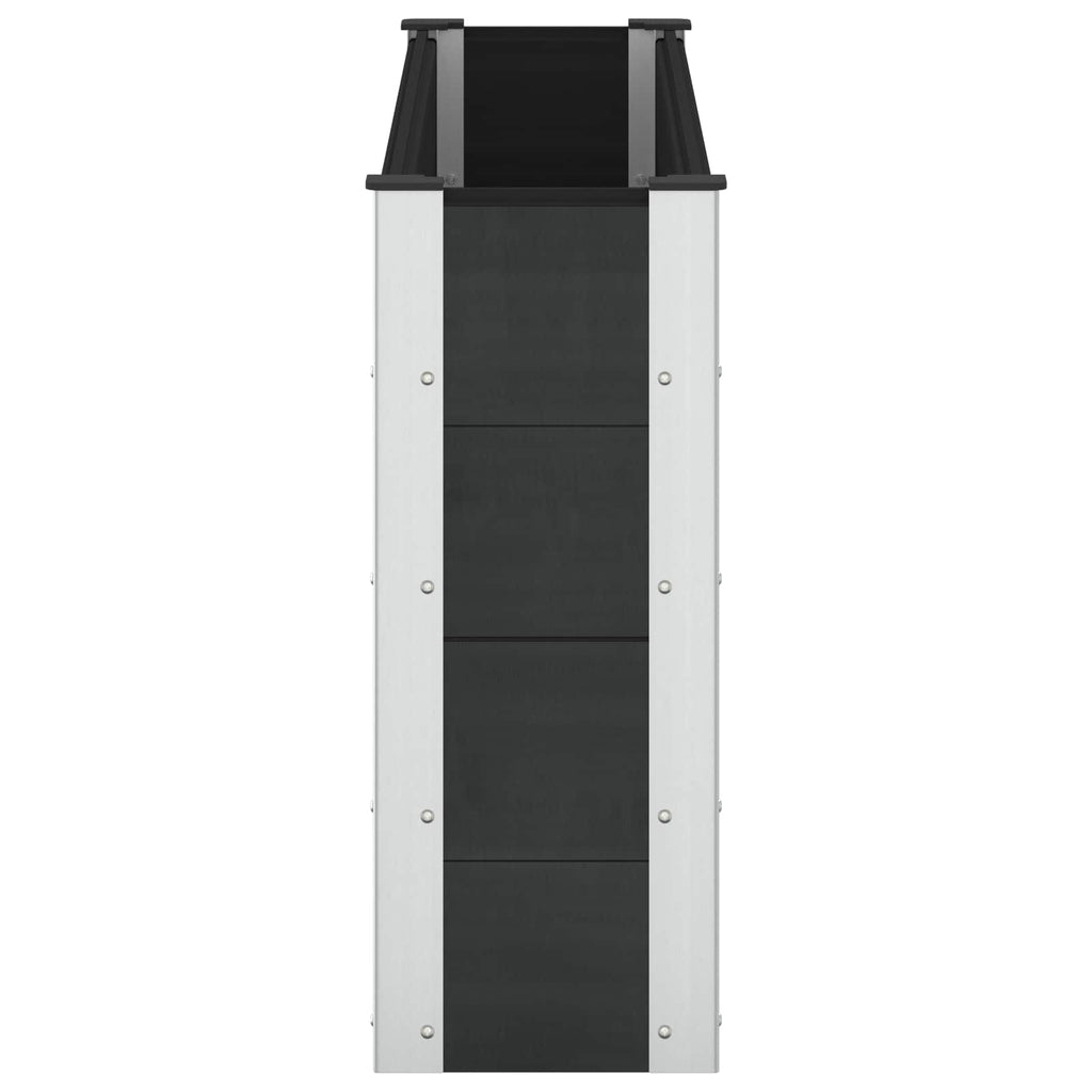 vidaXL Podniesiona rabata ogrodowa Czarny 150 x 30 x 72 cm