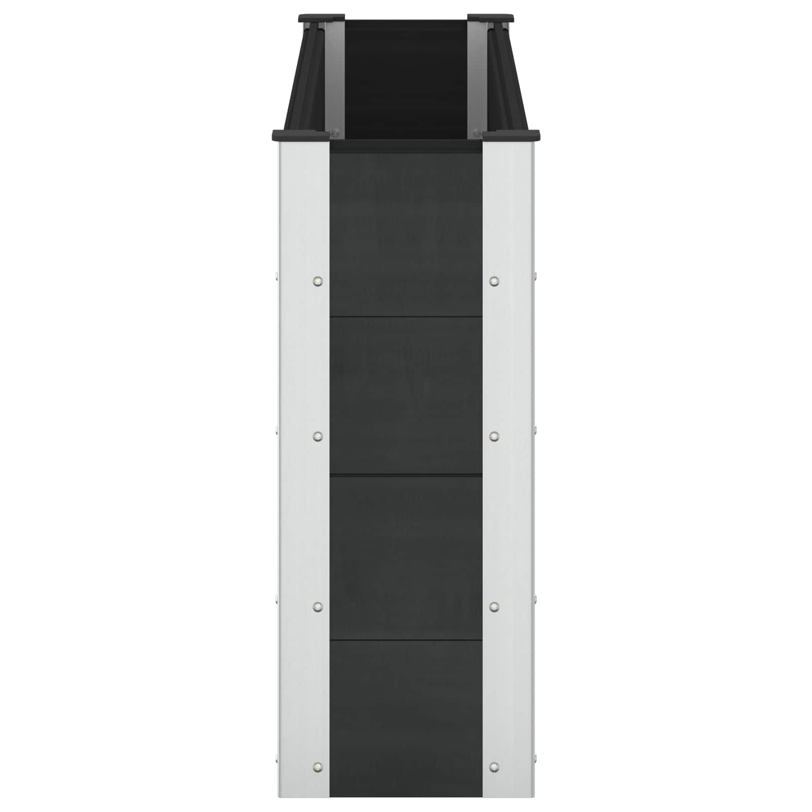 vidaXL Podniesiona rabata ogrodowa Czarny 150 x 30 x 72 cm