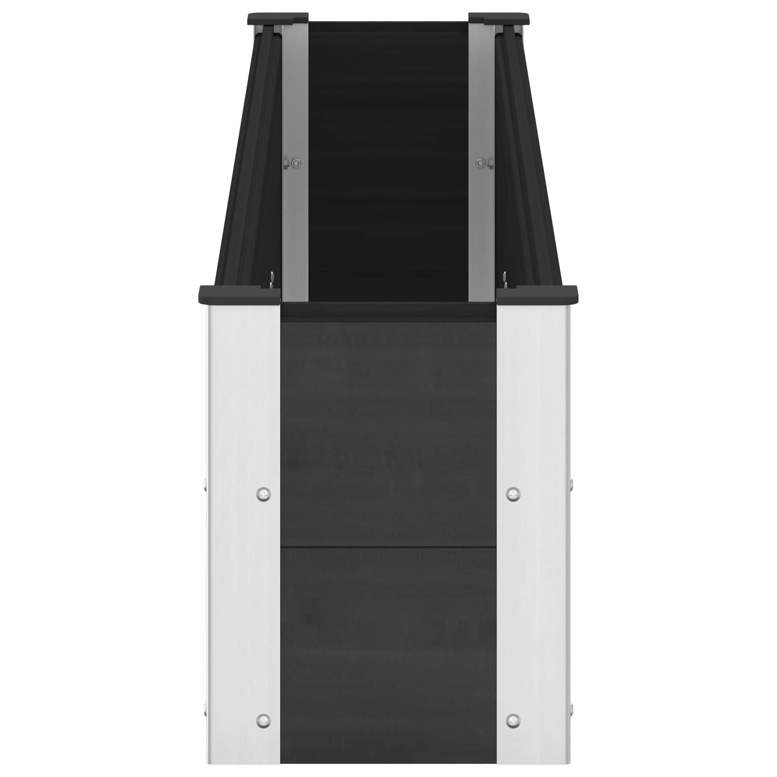 vidaXL Podniesiona rabata ogrodowa Czarny 200 x 30 x 36 cm