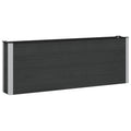 vidaXL Podniesiona rabata ogrodowa Czarny 200 x 30 x 72 cm