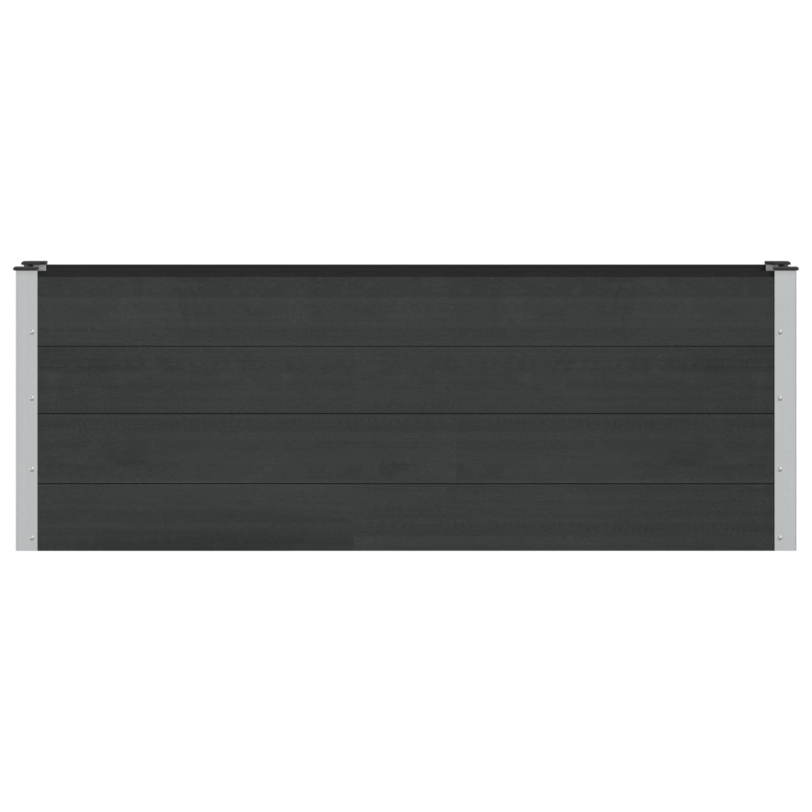 vidaXL Podniesiona rabata ogrodowa Czarny 200 x 30 x 72 cm
