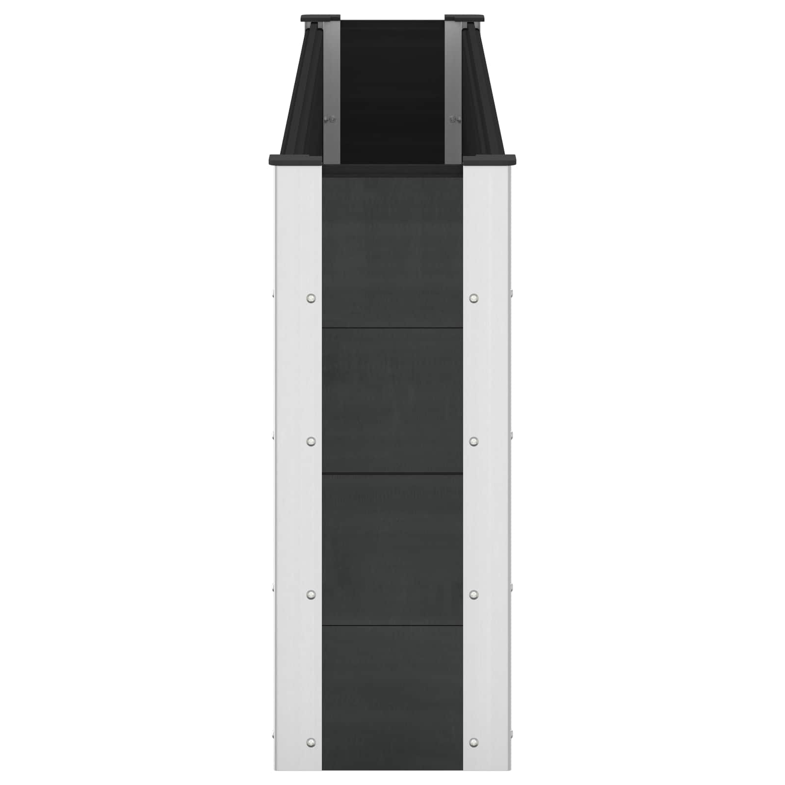 vidaXL Podniesiona rabata ogrodowa Czarny 200 x 30 x 72 cm