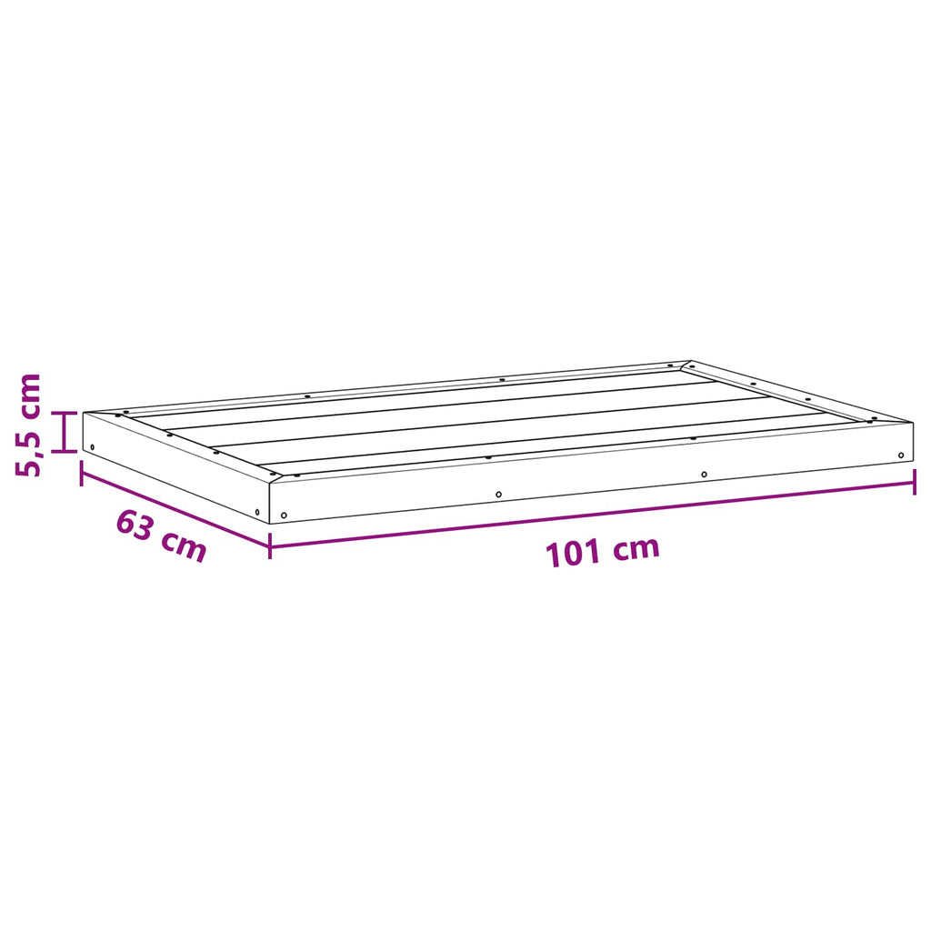 vidaXL Płyta podstawy prysznica Czarny 101 x 63 x 5,5 cm WPC