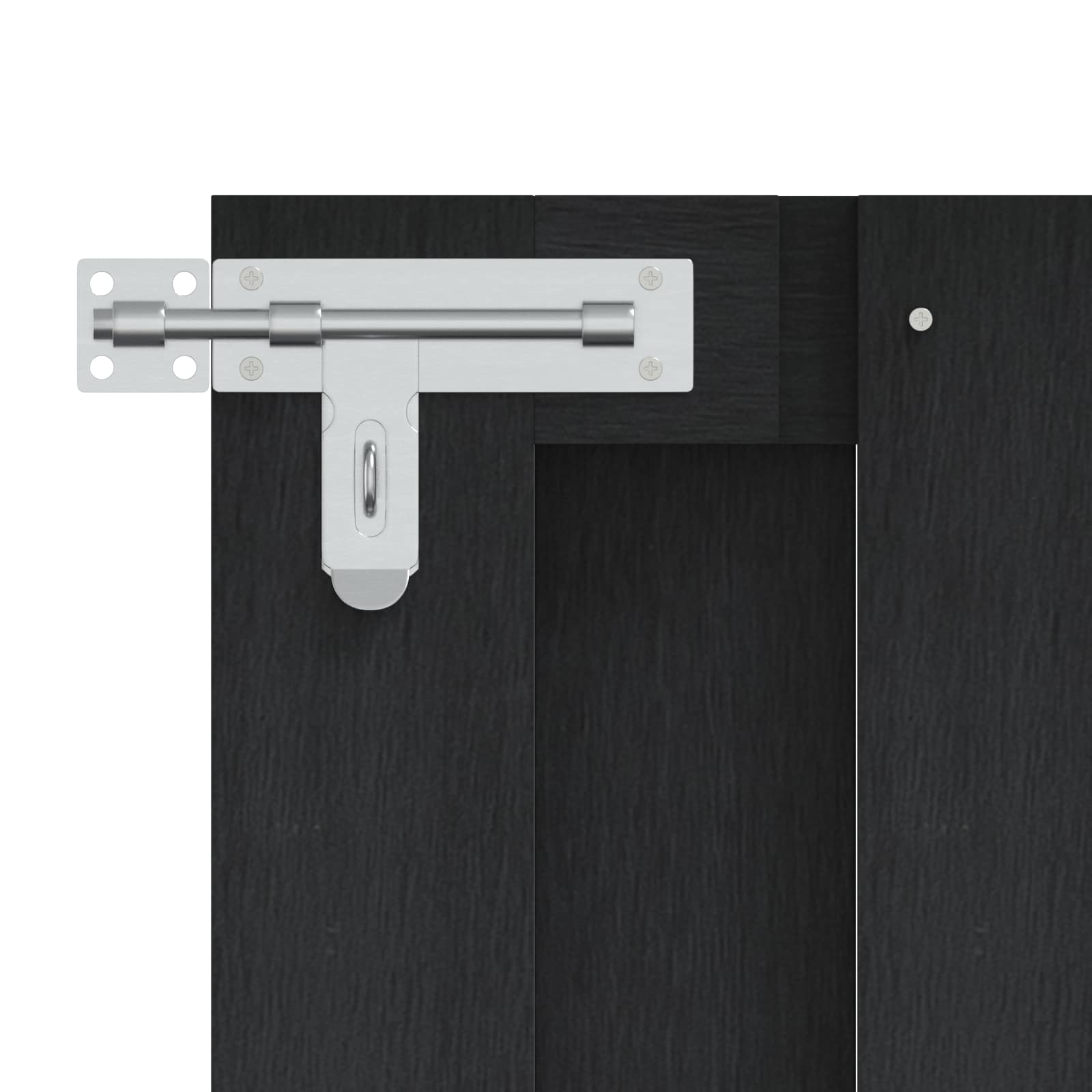 vidaXL Brama ogrodowa 100 x 60 cm WPC i aluminium Czarny