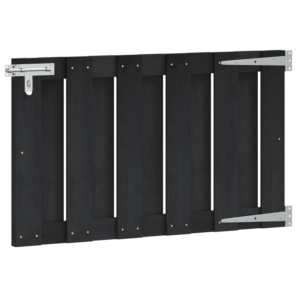 vidaXL Brama ogrodowa 100 x 60 cm WPC i aluminium Czarny