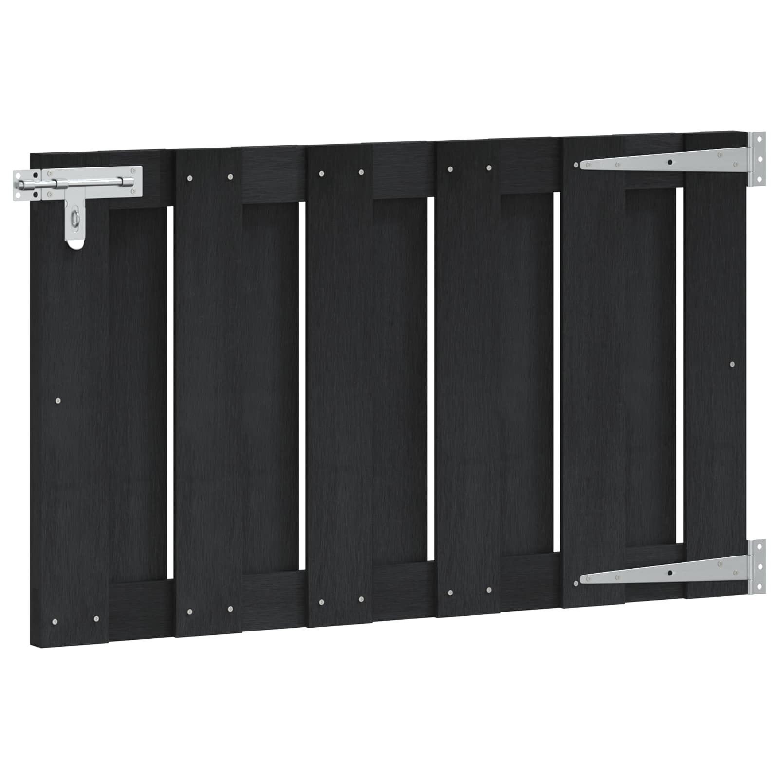 vidaXL Brama ogrodowa 100 x 60 cm WPC i aluminium Czarny