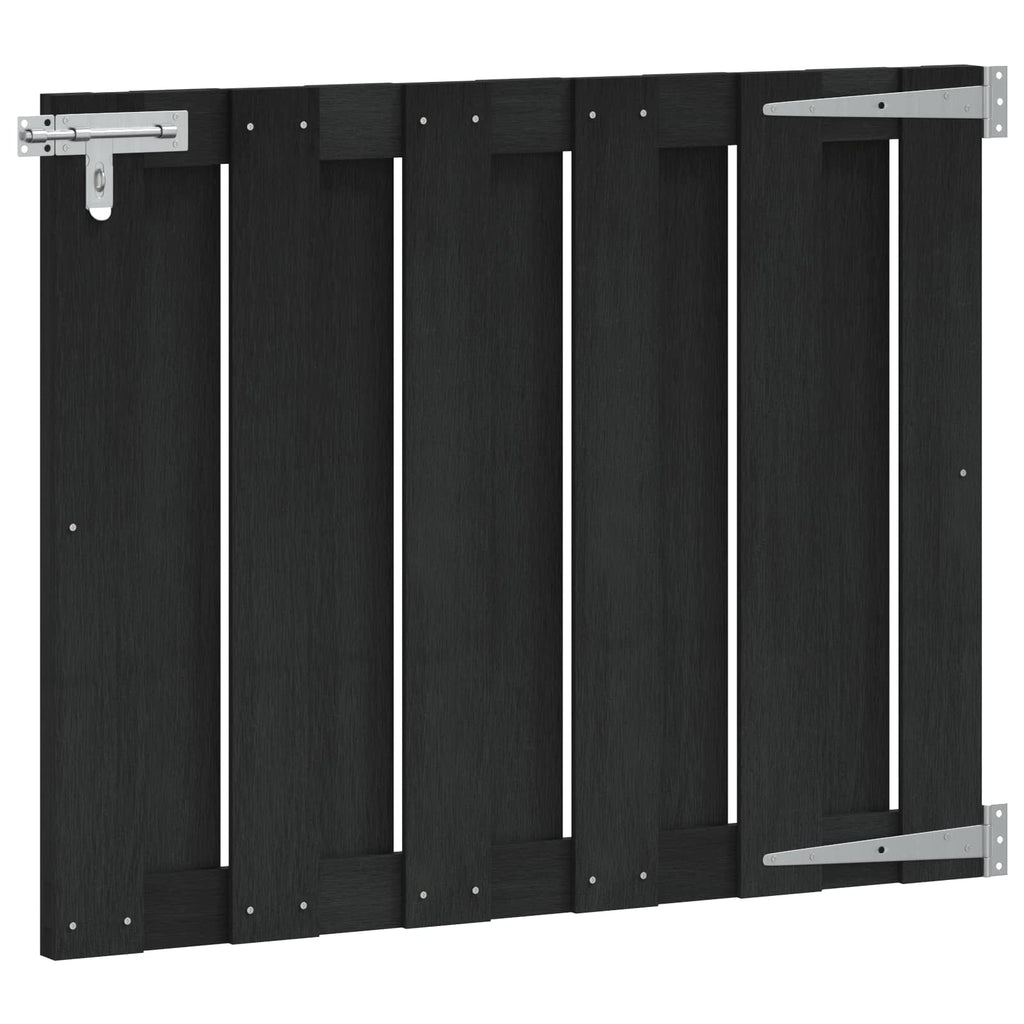 vidaXL Brama ogrodowa 100 x 80 cm WPC i aluminium Czarny