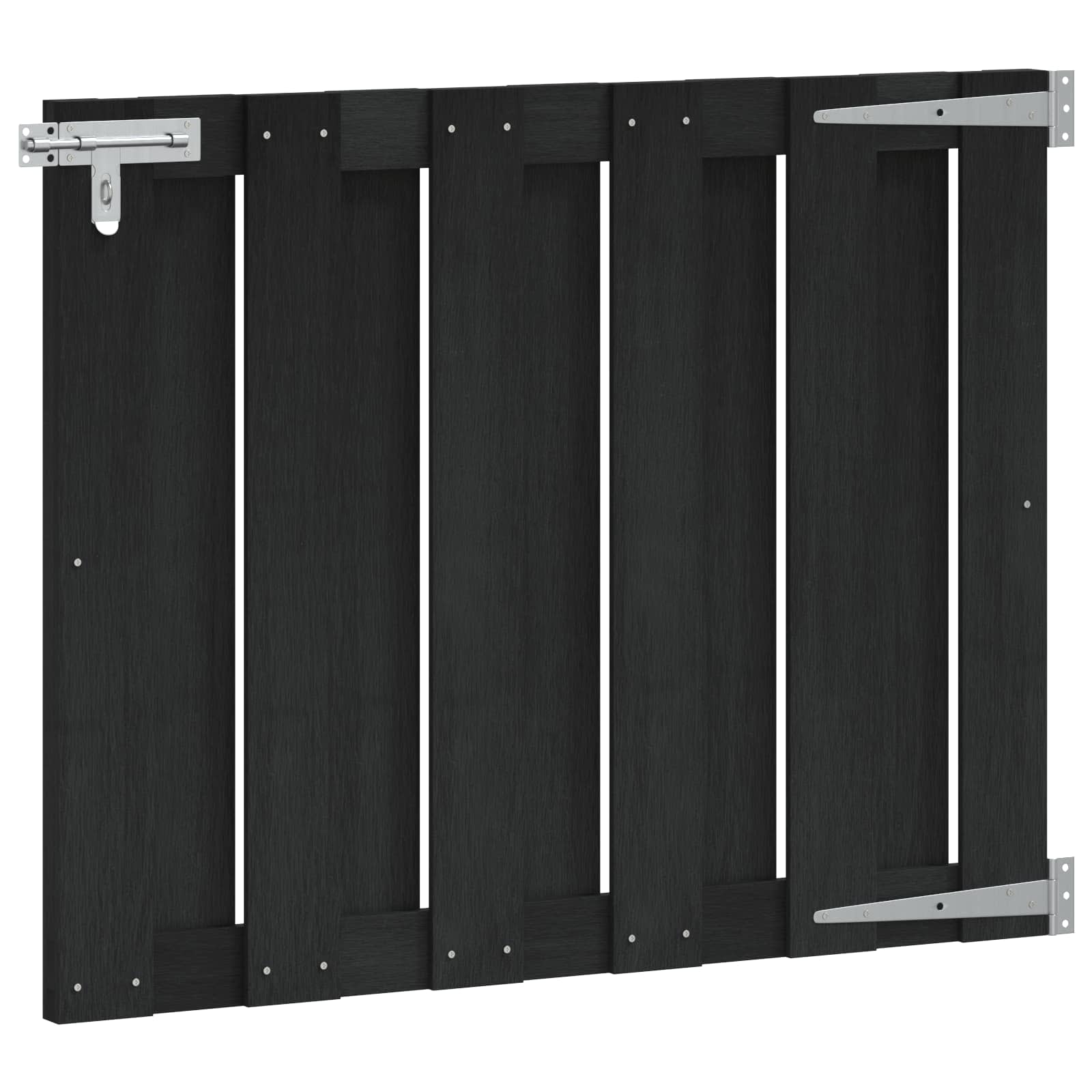 vidaXL Brama ogrodowa 100 x 80 cm WPC i aluminium Czarny