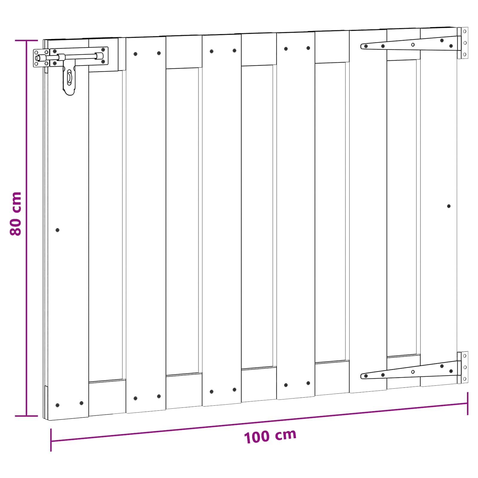 vidaXL Brama ogrodowa 100 x 80 cm WPC i aluminium Czarny